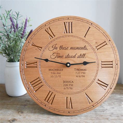 Personalized In these moments, time stood still clock | Wood clocks, Wedding gifts for bride and ...