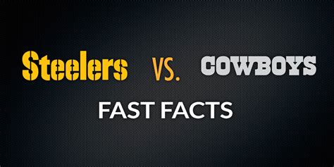 Fast Facts: Steelers vs. Cowboys - Steel City Underground