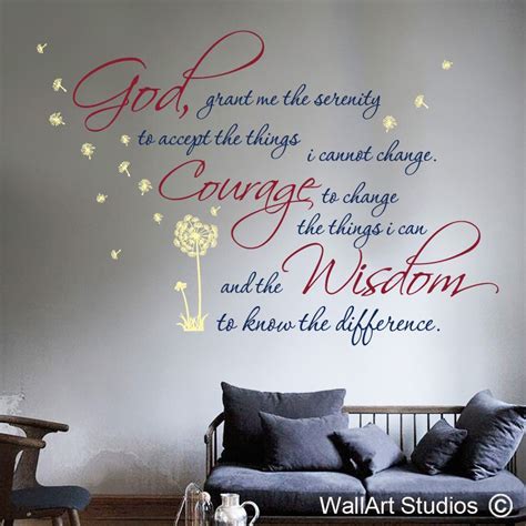 Serenity Prayer Wall Sticker | Custom Vinyl Wall quotes | Wall Art Studios