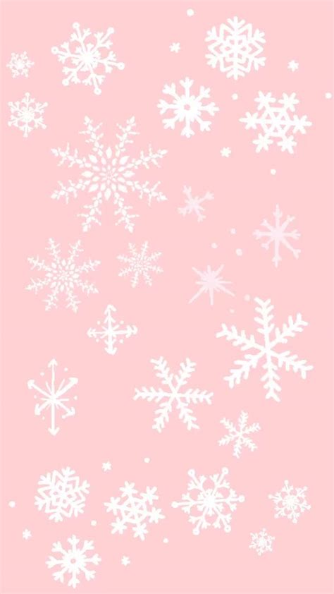 Pink Snowflake Wallpaper for iPhone