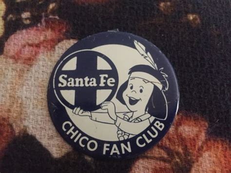 Vintage SANTA FE Chico Mascot Native Pin Tab Button Railroad Train ...