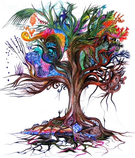 Tree of Life - Colored pencil drawing By Bracha Lavee | Tree of Life ...