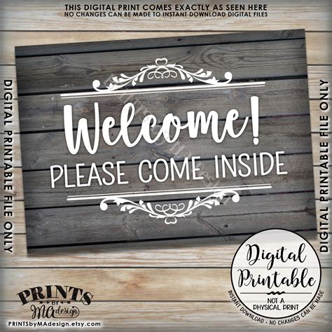 Welcome Sign Please Come In Sign Welcome Display Welcome to | Etsy