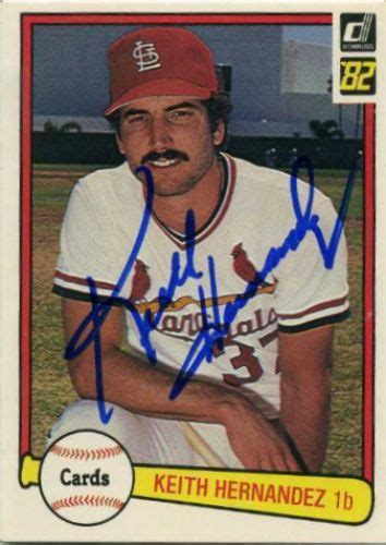 1982 Donruss Keith Hernandez Baseball autographed trading card | Keith hernandez, Baseball ...