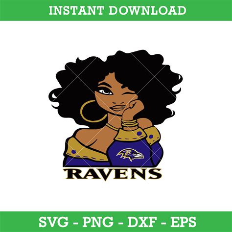 Baltimore Ravens Girl Svg, Baltimore Ravens Svg, Girl Sport - Inspire ...