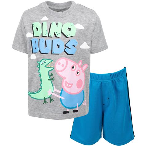 Peppa Pig T-Shirt and Mesh Shorts Outfit Set | imagikids Baby and Kids ...