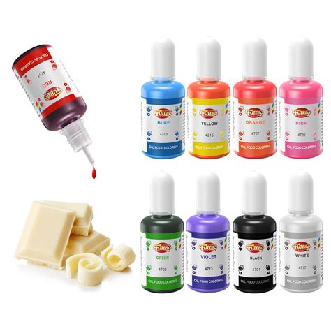 Buy Oil Based Food Coloring for Chocolate: 9 Colors Oil Food Dye Coloring for Chocolate Candy ...