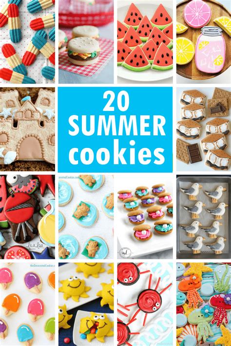 summer cookies: A roundup of ideas for summer decorated cookies.