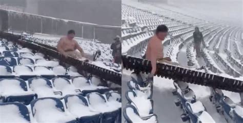 Bills Fans Are Shoveling Snow At Highmark Stadium Shirtless Ahead of ...