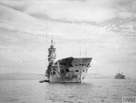 HMS UNICORN, BRITISH AIRCRAFT REPAIR SHIP, ALSO USED AS A CARRIER. 24 ...