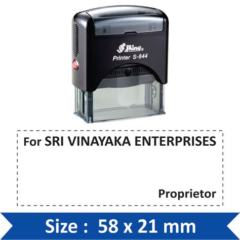 Shiny Proprietor Stamp - Rubber Stamps Online