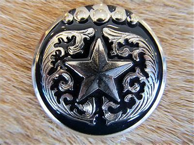 Antique Silver Finished Conchos with Texas Star Western Bling Conchos: HSCN048 | Antique silver ...