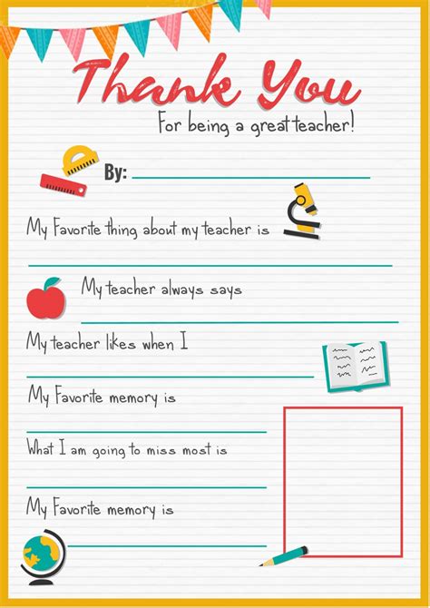 Printable Thank You Note Templates | 101 Activity | Teacher appreciation notes, Teacher ...