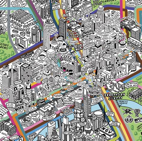 hand drawn map of melbourne — Jenni Sparks