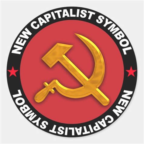 new capitalist symbol classic round sticker | Zazzle.com