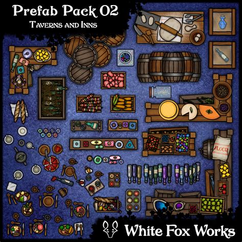 Prefab Pack 02 - Taverns & Inns - Dungeondraft - CartographyAssets