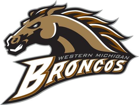 Western Michigan Broncos Primary Logo (1998) - Brown and Gold horse's head over script | Sports ...