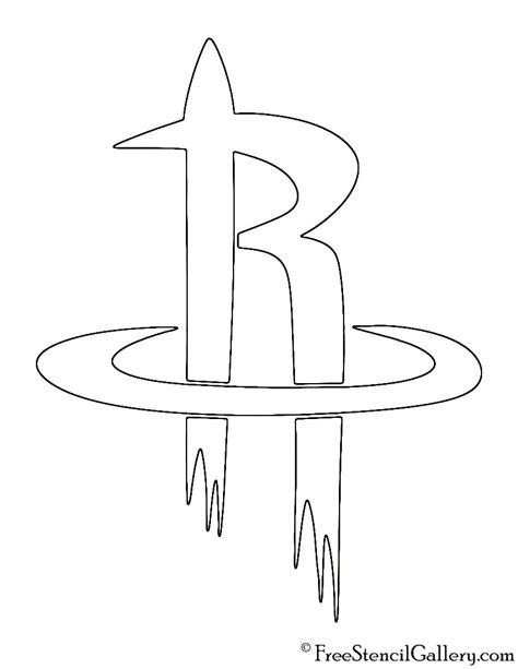 NBA Houston Rockets Logo Stencil | Free Stencil Gallery