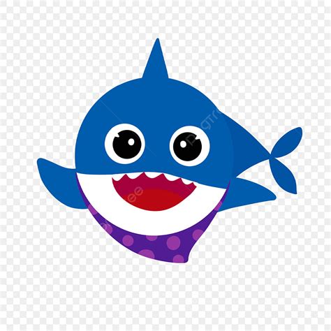 Blue Baby Shark Clipart Vector, Blue Cute Baby Shark Clipart, Baby Shark Clipart, Blue, Lovely ...