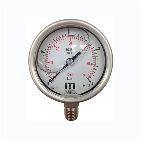 iTi RChG (oil) 100-3, 0-10 bar/psi, 1/4"NPT เกจ์วัดความดัน Pressure ...