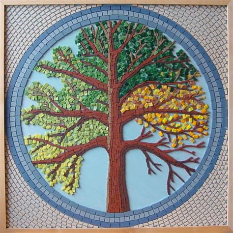 Mosaic Art: THE TREE OF SEASONS MOSAIC £395