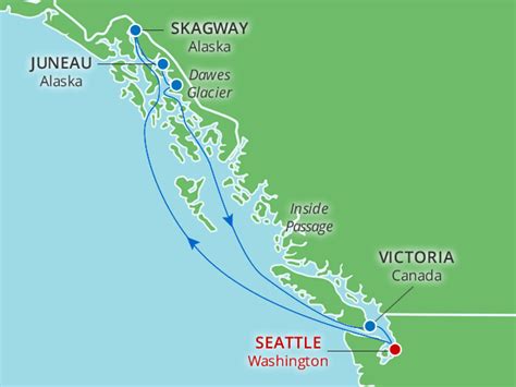 Alaska Cruise Ship Route Map