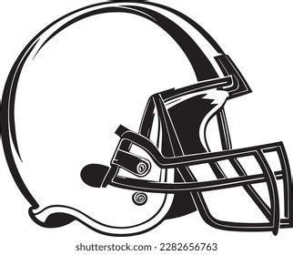 Football Helmet Logo Monochrome Sport Design Stock Vector (Royalty Free ...