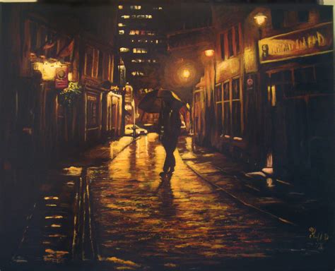 City Street my painting by cliford417 on DeviantArt