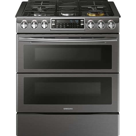 Samsung Black Stainless Slide-In Gas Range - NX58K9850SG