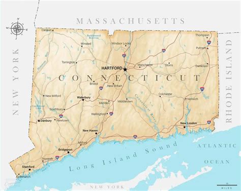 Connecticut Map – State, Town & County (Printable PDF) - Connecticut ...