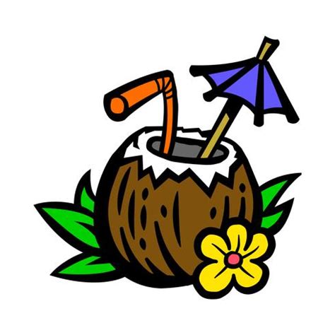 Tropical coconut drink illustration 553966 Vector Art at Vecteezy