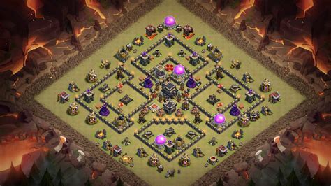 2021 COC New TH9 War Base Layout with War Base Copy Link - Base of Clans