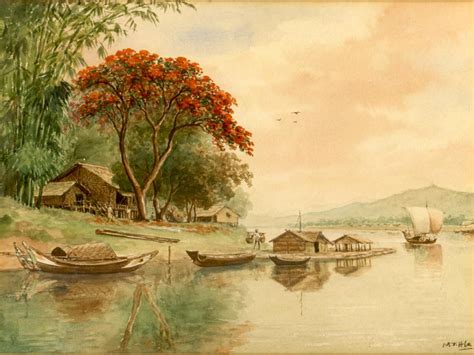 U MT Hla Painting - Burma/Burmese - Michael Backman Ltd