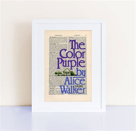 The Color Purple by Alice Walker Print on an Antique Page | Etsy