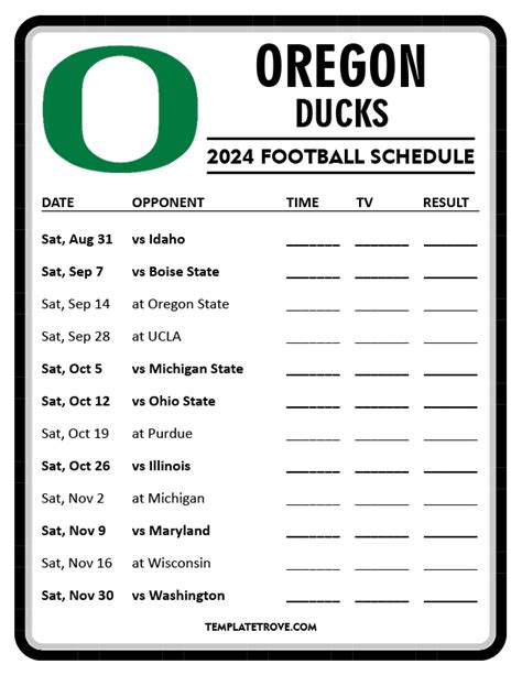 2024 Oregon Ducks Football Schedule - Correy Fidelity