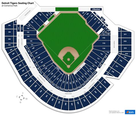 Detroit Tigers Seating Charts at Comerica Park - RateYourSeats.com