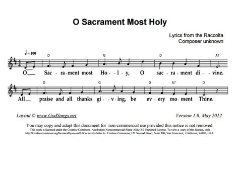 A popular Eucharistic refrain - author unknown | Hymn sheet music ...