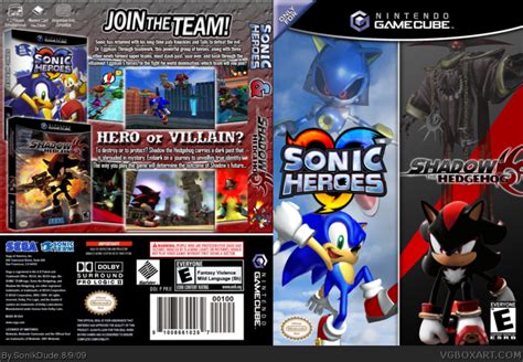 Sonic Heroes & Shadow the Hedgehog GameCube Box Art Cover by SonikDude