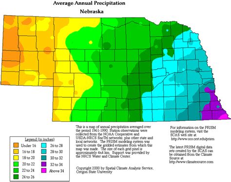 Nebraska Precipitation Map