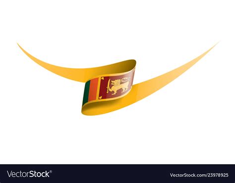 Sri lanka flag on a white Royalty Free Vector Image