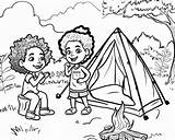 Camping Coloring Pages sketch template