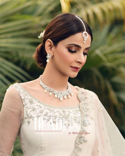 Saba Qamar Stuns in An All-White Bridal Attire [Pictures] - Lens