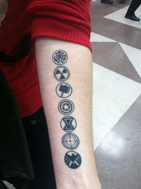 Avengers Symbols... The Tattoo | Avengers tattoo, Marvel tattoos, Tattoos