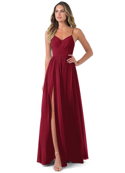 Burgundy Azazie Cora Bridesmaid Dresses | Azazie