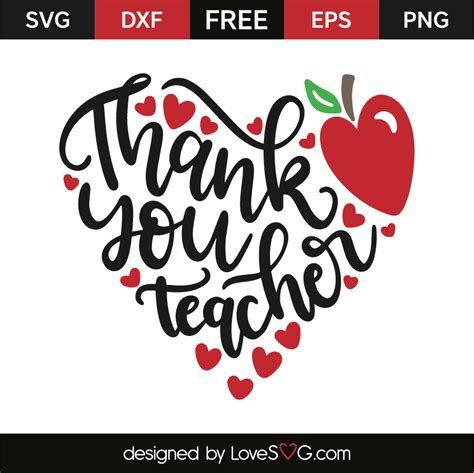 Thank You Teacher - Lovesvg.com