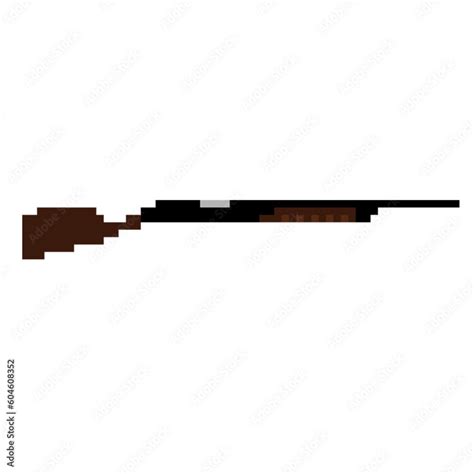 shotgun pixel art pixel art Stock Vector | Adobe Stock