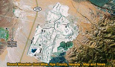 Round Mountain Gold Mine, Nye County, Nevada, Map and News. Elearning.