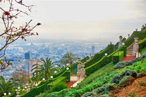 Baha`i Gardens, Also the Terraces of the Baha`i Faith, the Hanging Gardens of Haifa Stock Image ...