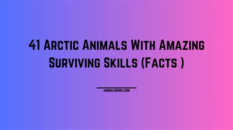 41 Arctic Animals With Amazing Surviving Skills (Facts ) - Animals and Birds