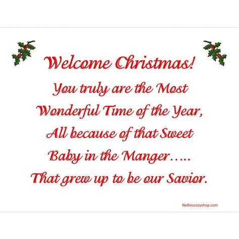 Welcome Christmas Free Printable